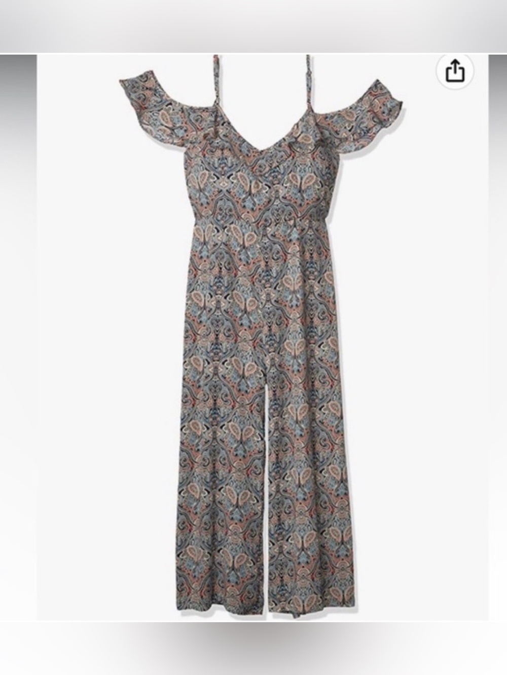 Cupcakes & Cashmere Jazlynn ruffled-detail jumpsuit with paisley pattern